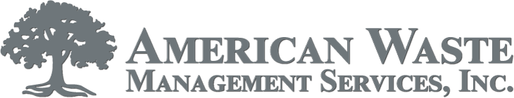 American Waste Management Services, Inc. logo with tree graphic and company name.
